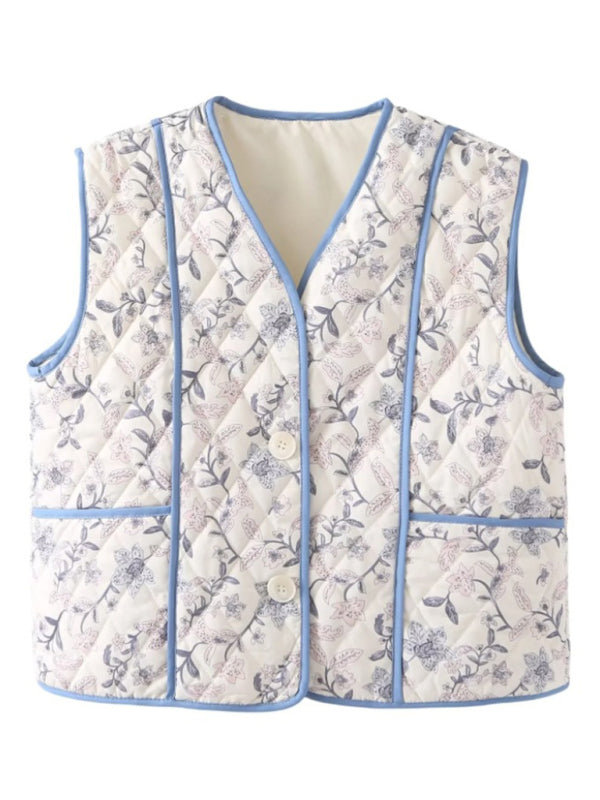 Patchwork Two Button Vest