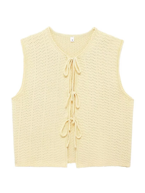 Ladies Casual V-neck Knitted Vest