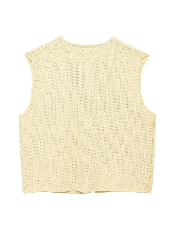 Ladies Casual V-neck Knitted Vest