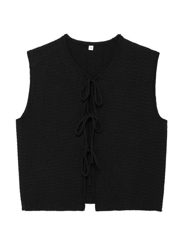 Ladies Casual V-neck Knitted Vest