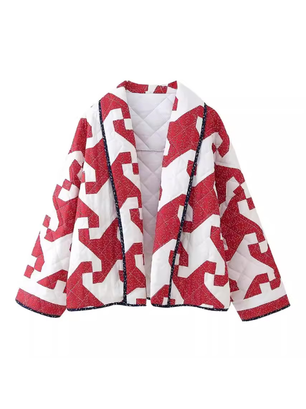 Red Geometric Jacket