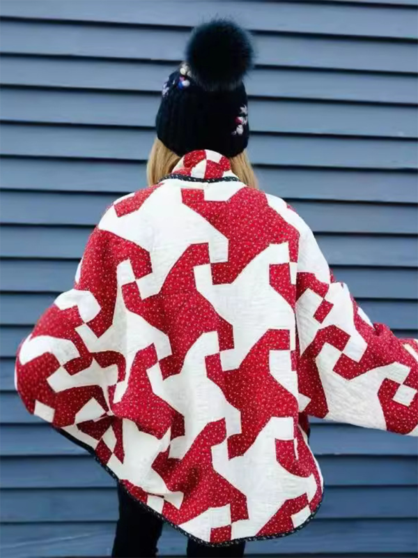 Red Geometric Jacket