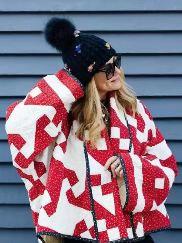 Red Geometric Jacket