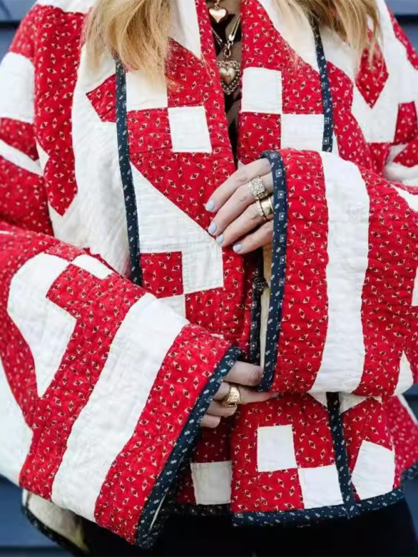 Red Geometric Jacket