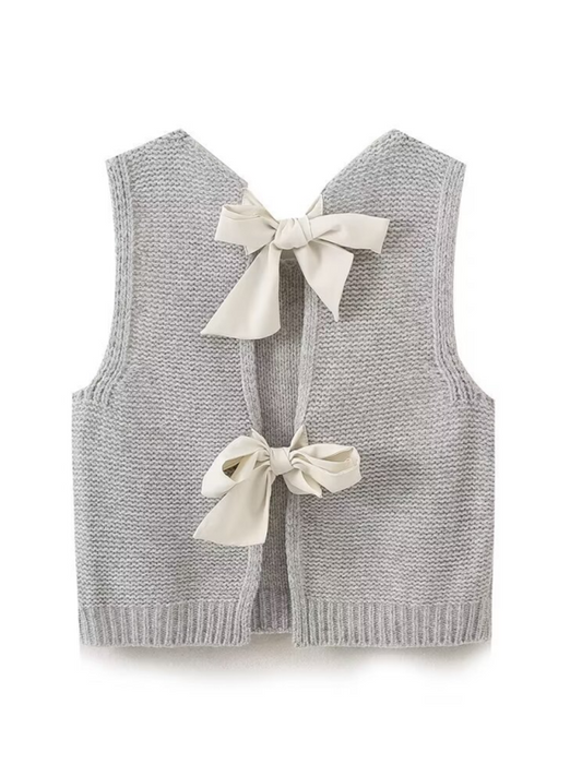 Vest Bow Sweater Vest